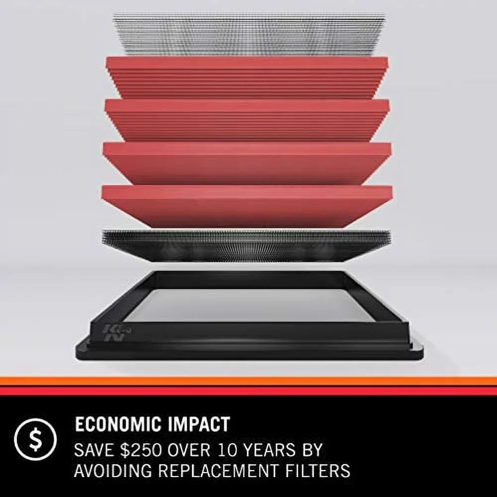 & Engine Air Filter: High Performance, Premium, Washable, Replacement Filter: 2011-2019 Chrysler/Dodge / (Charger, Challenger, 300), 33-2460