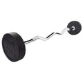 Body Solid Tools -  Rubber Coated Fixed Curl Barbell, 50lb
