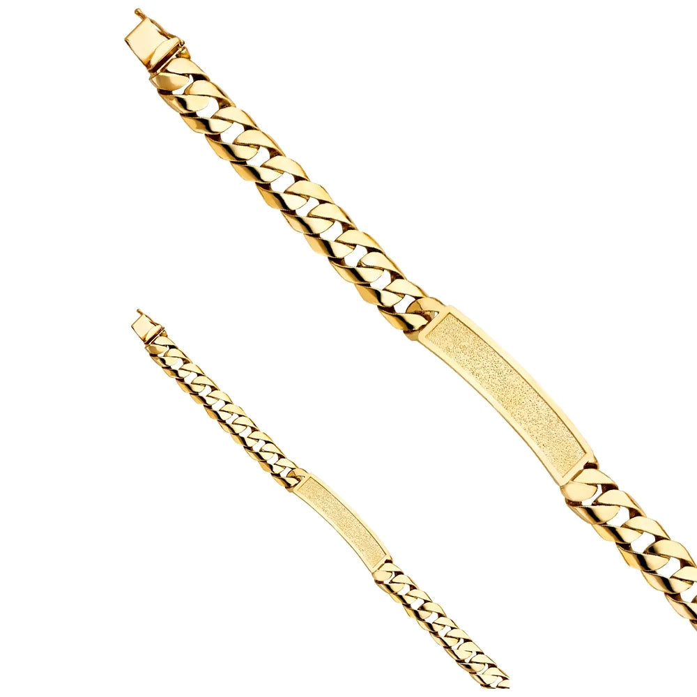 14k Yellow Gold Cuban Link  Bracelet - 8.5" | Elegant 14KY Gold Chain Bracelets for Men and Women | Weight 34.5 | Men’s Jewelry for Gift