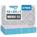 12x24x1  and Furnace Air Filter by Aerostar -  13, Box of 6