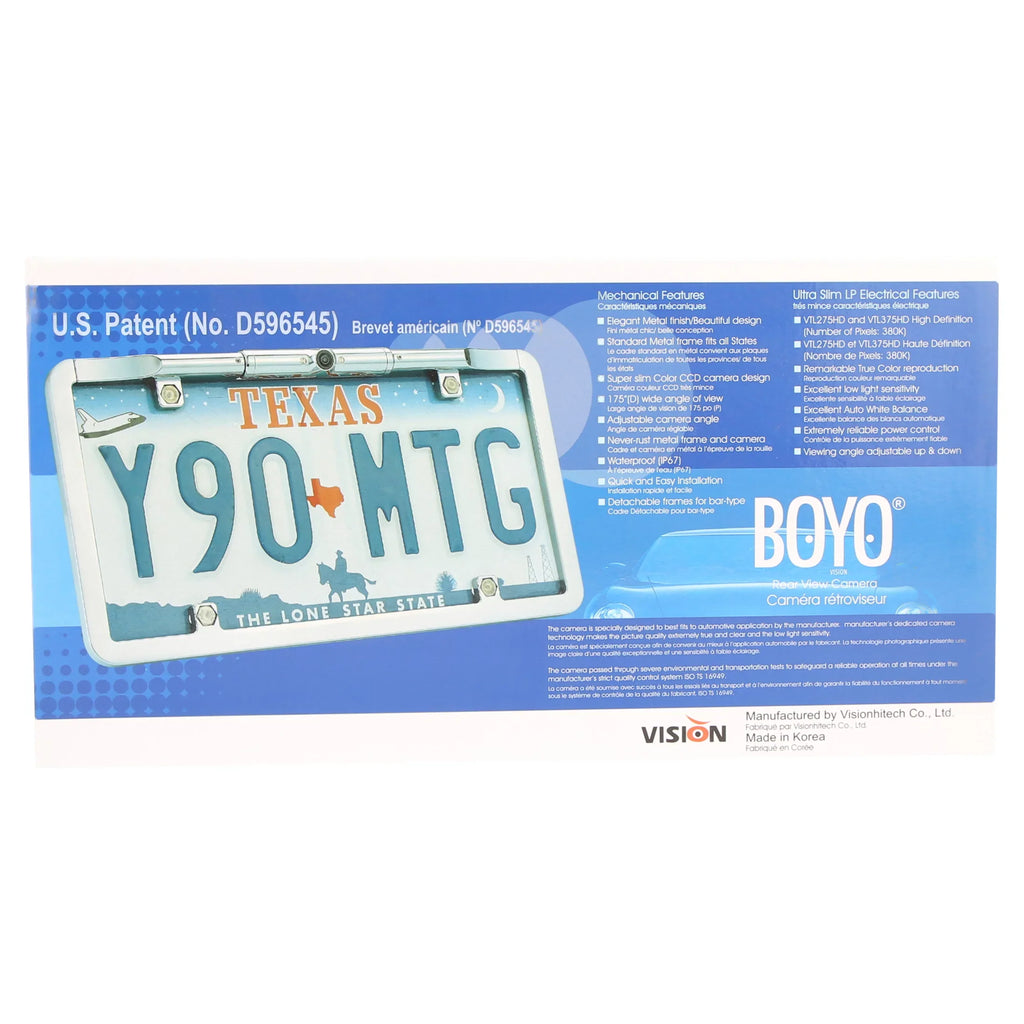 '- Ultra Slim Full-Frame License Plate  Backup Camera (Chrome)