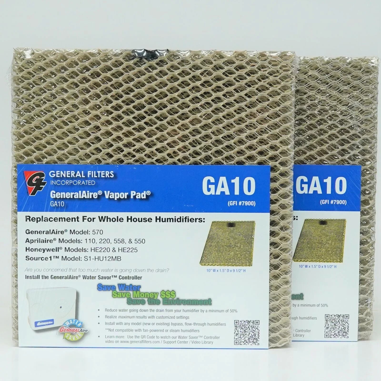 10-2 2PAK #10 for Aprilaire Humidifier 500 550 Water Panel Pad Filter