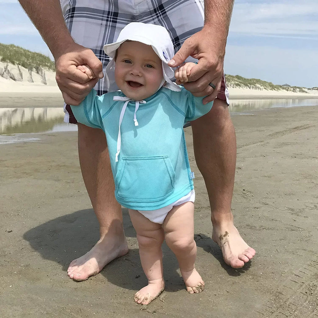 i play. Baby Flap Sun Protection Swim Hat Months White