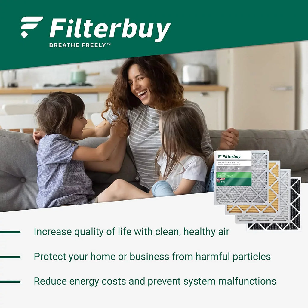 Filterbuy 16x24x1  13 Pleated   Furnace Air Filters (6-Pack)