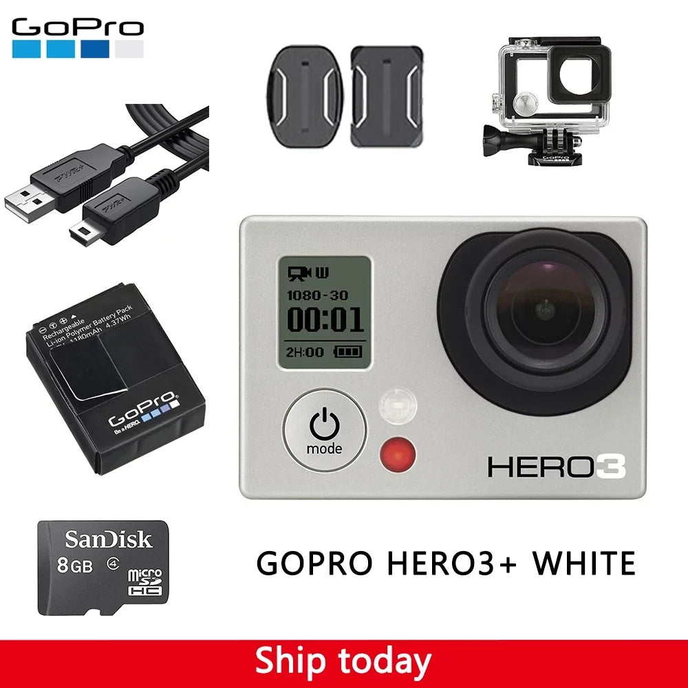 Restored GoPro  White Edition Action Sport Wi-Fi Camera Camcorder (Refurbished)