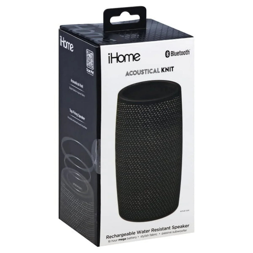 iHome iBT77v2 Speaker System - Wireless Speaker[s] - Battery Rechargeable - Black, Gray (ibt77v2gb)