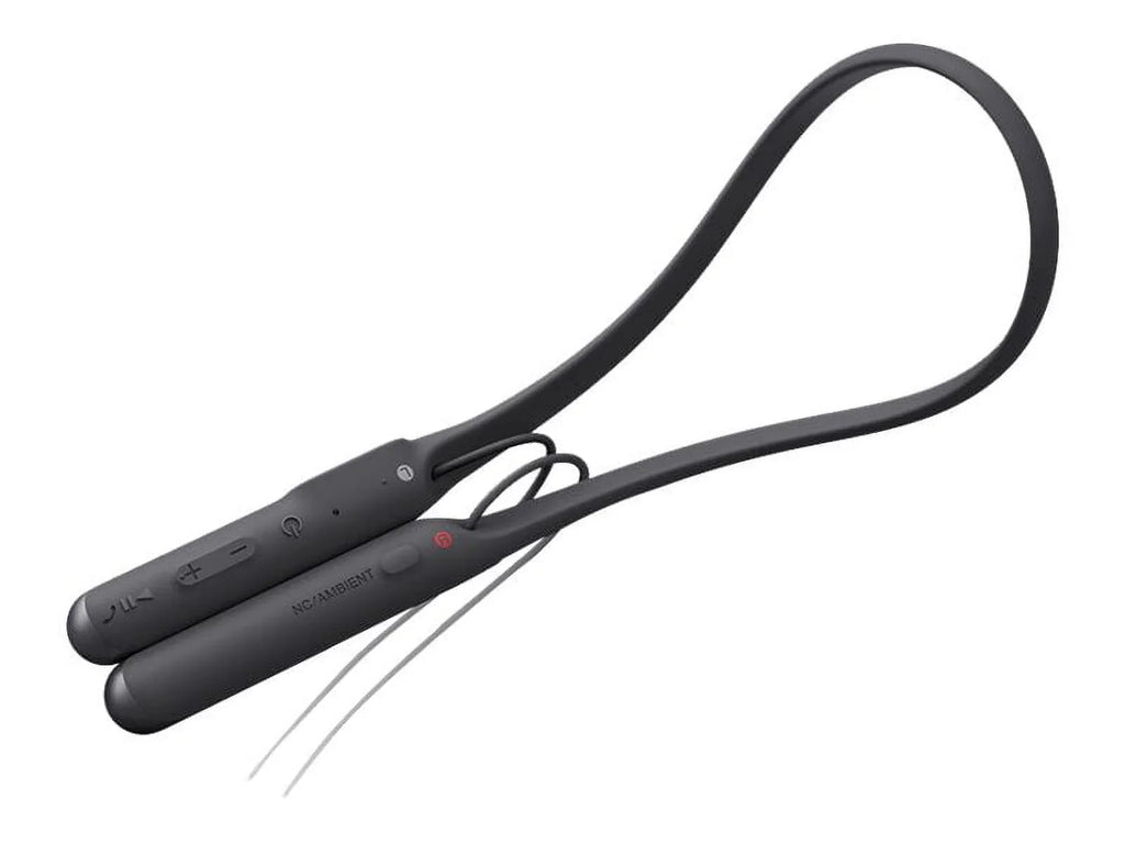 Sony - - Earphones with mic - in-ear - behind-the-neck mount - Bluetooth - wireless -  - active noise canceling - black