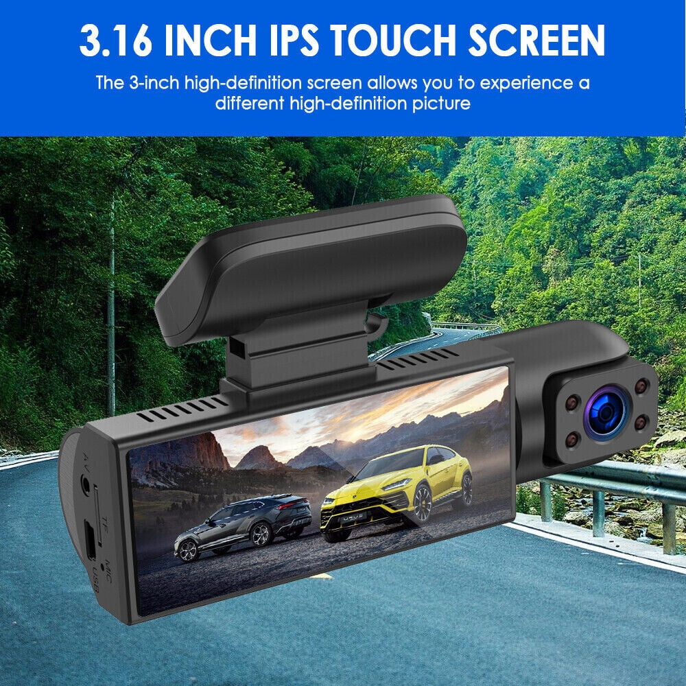 Paddsun Car  Recorder - 3.16-Inch Night Vision Dual Lens Camera for Enhanced Safety