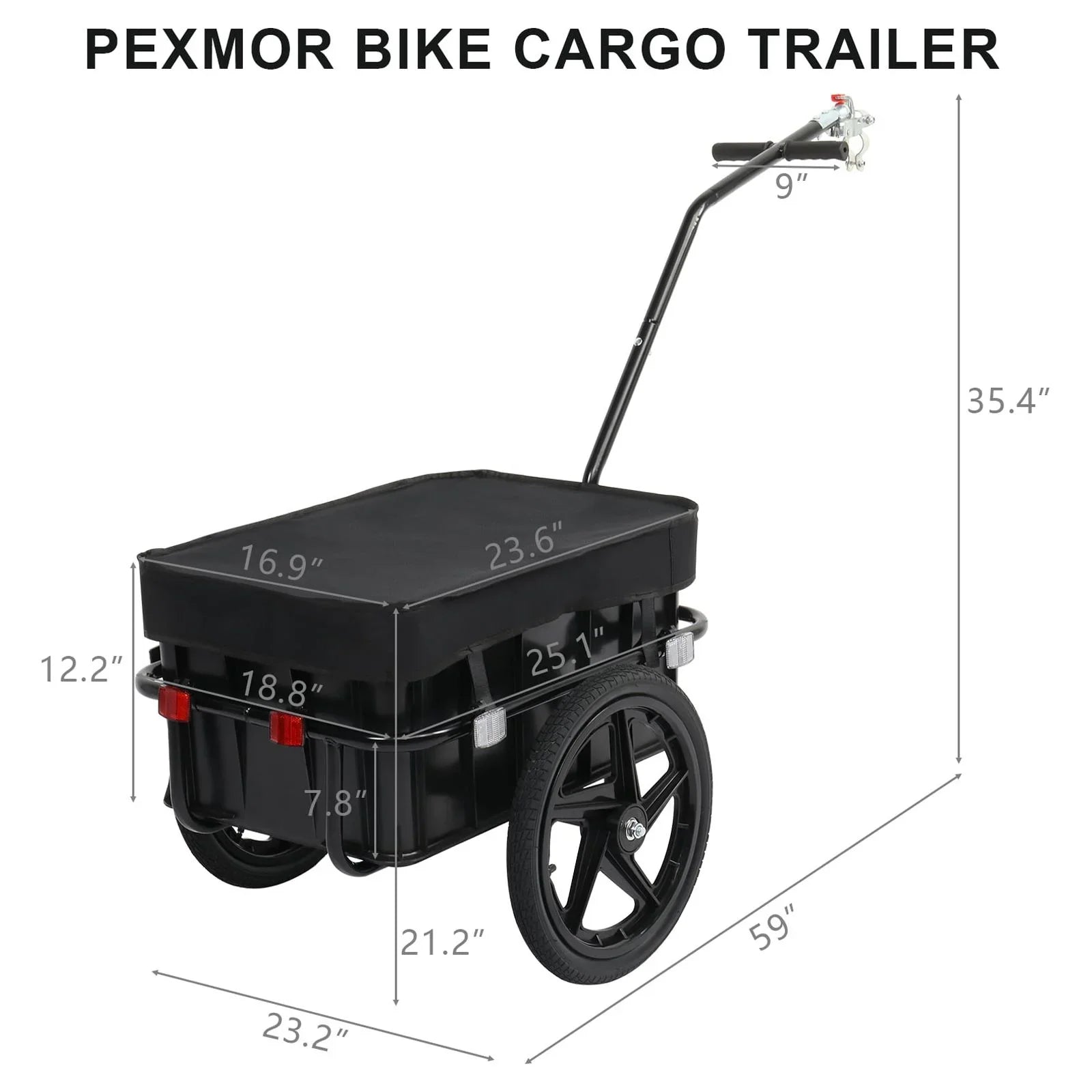 Bike Cargo Trailer, Bicycle Wagon Trailer /Universal Coupler & Waterproof Cover