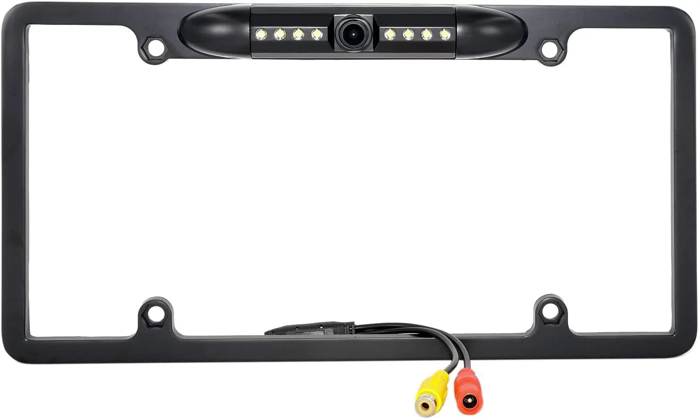 Backup Camera Rearview License Plate Frame for   - Black