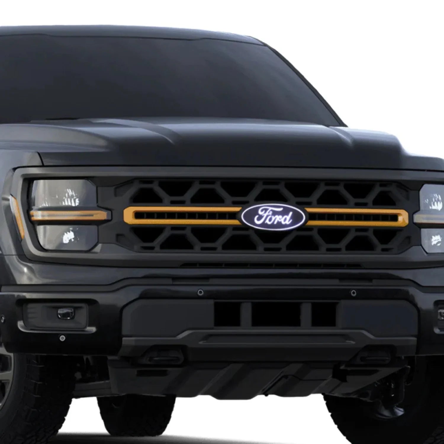 Putco 2024 Ford -150 Front Emblem - With camera cutout (With Spray washer)