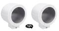 2) Rockville  5.25" 360° Swivel White Aluminum Surface Mount Speaker Pods