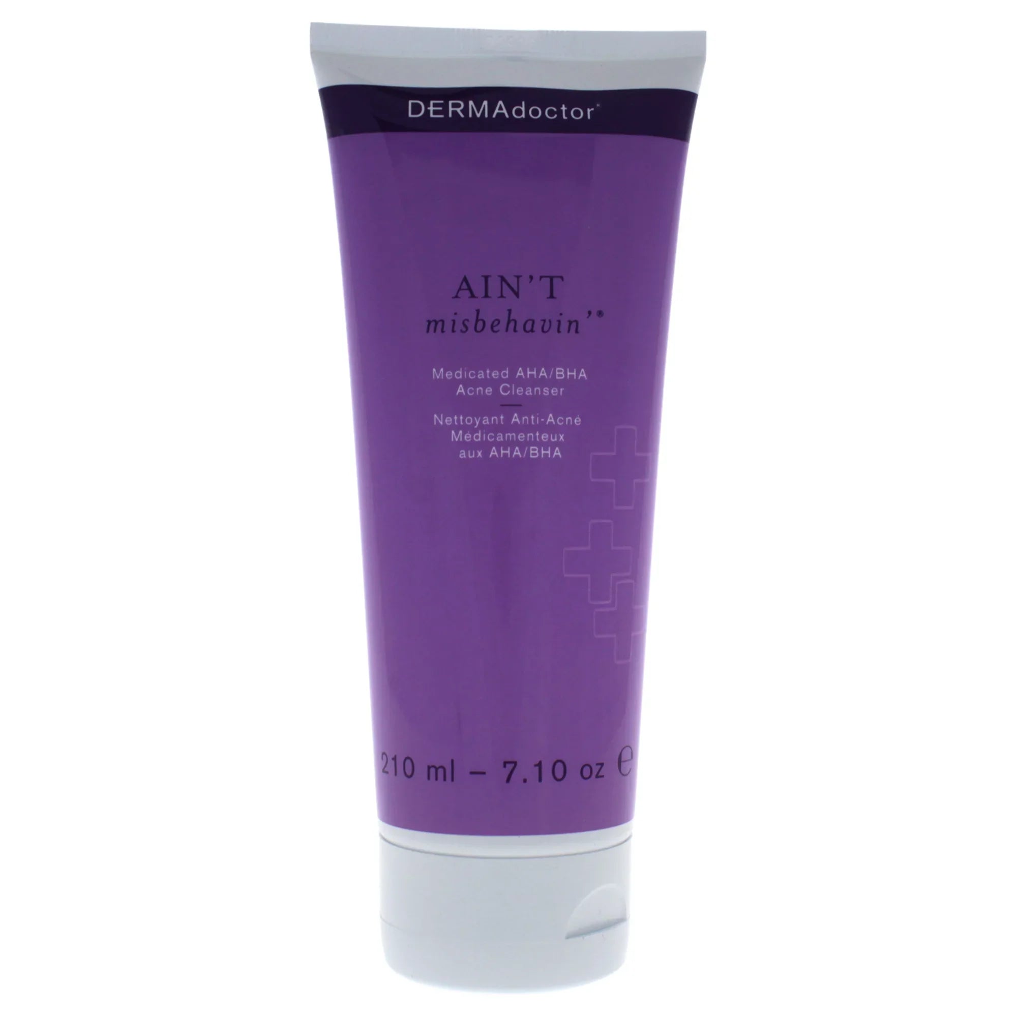 DERMAdoctor Aint Misbehavin Medicated / Acne Cleanser, Face Wash for Acne Prone Skin, 7.1 Oz