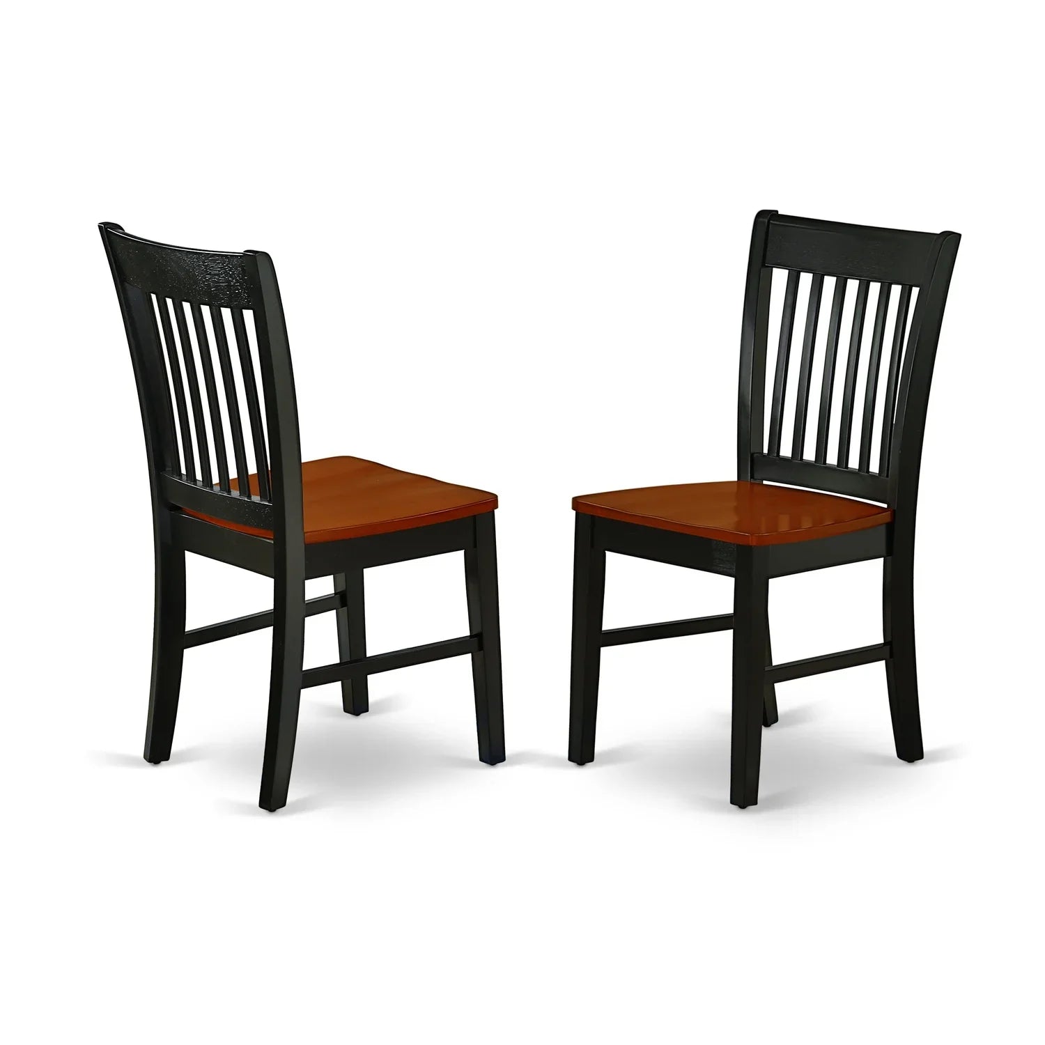 East West Furniture Antique 3-piece Traditional Wood Dining Set in Black/Cherry
