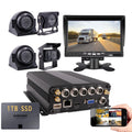 (1TB  ) 4CH  4G WiFi 1080P Vehicle Truck  Video Audio Recorder Kit Live View on /Web/ with 4pcs Side Rear View  Metal Car Camera for Fleet/