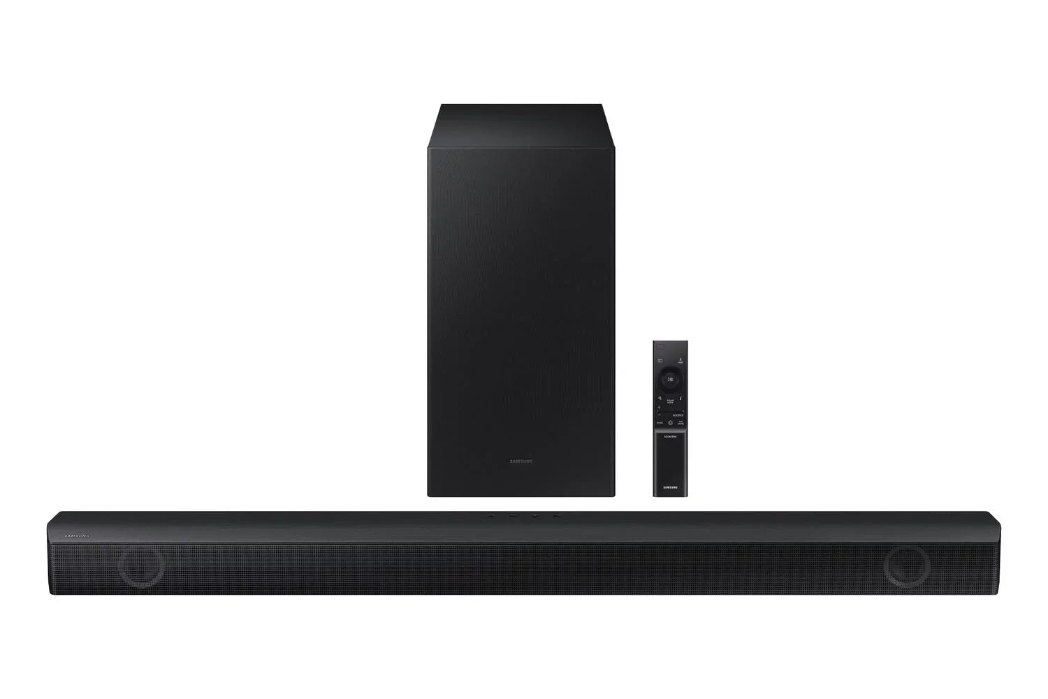 Samsung  55" 4K  Smart  with  Upscaling with a Samsung - 2.1ch Soundbar and Subwoofer with Dolby Audio (2023)