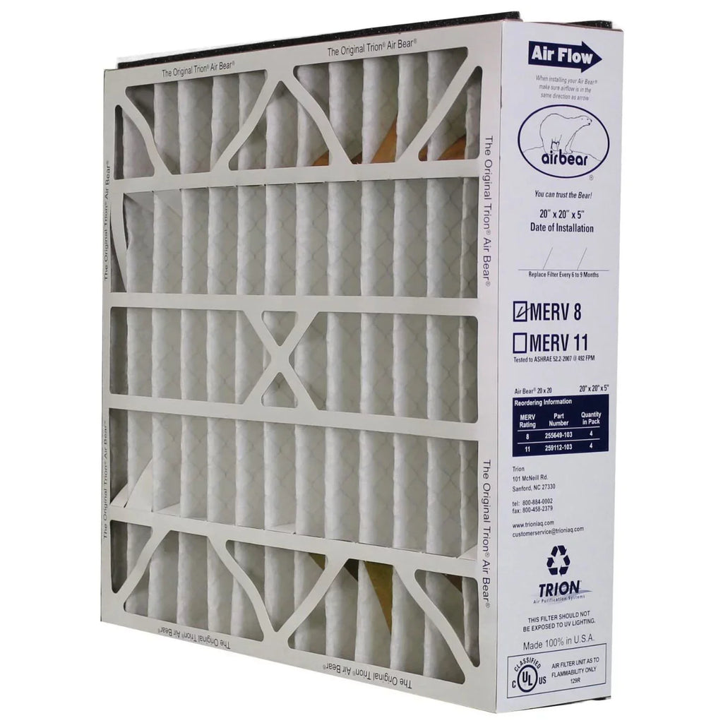 Trion 255649-103 Air Bear 20 x 20 x 5 Inch  8 Air Purifier Filter (4 Pack)