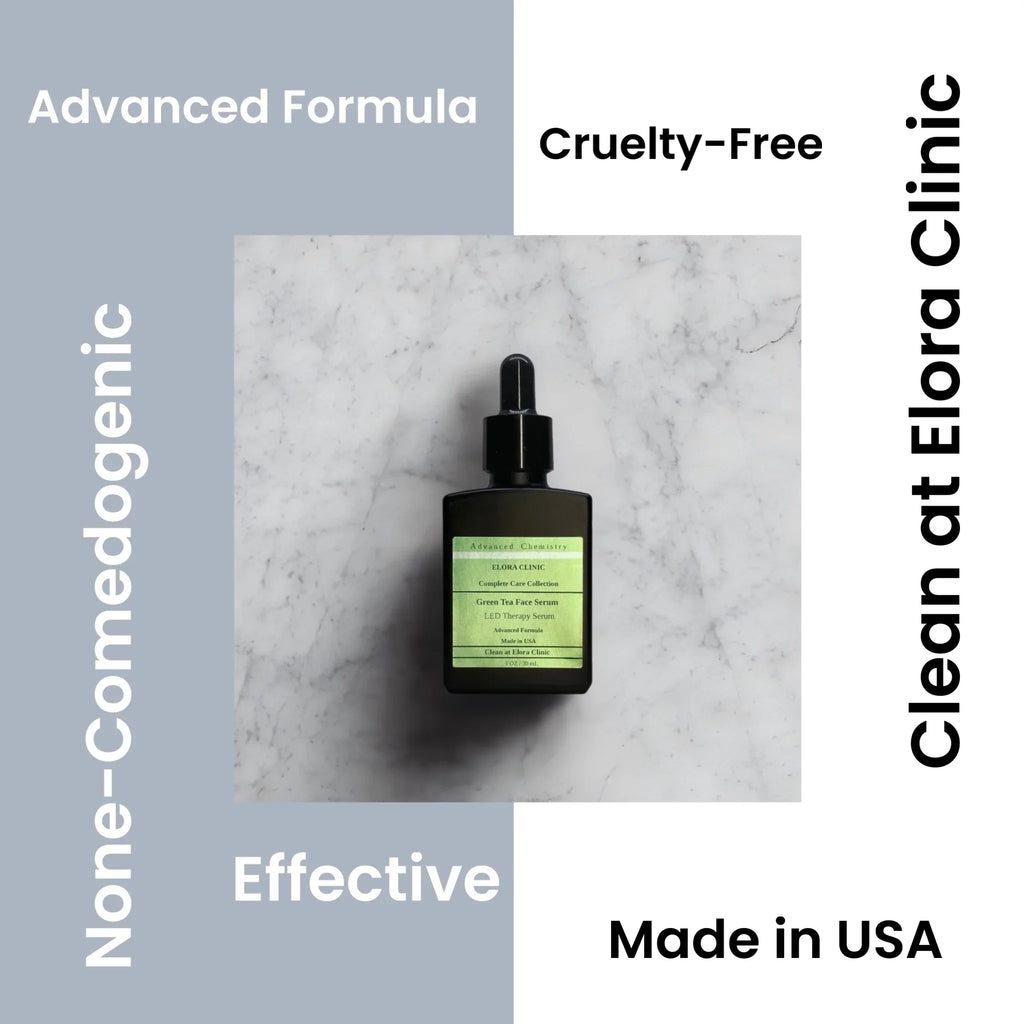 Elora Clinic Red Light Therapy Serum - Green Tea Serum Green Tea Serum for  Therapy - Potent Antioxidant & Rejuvenating