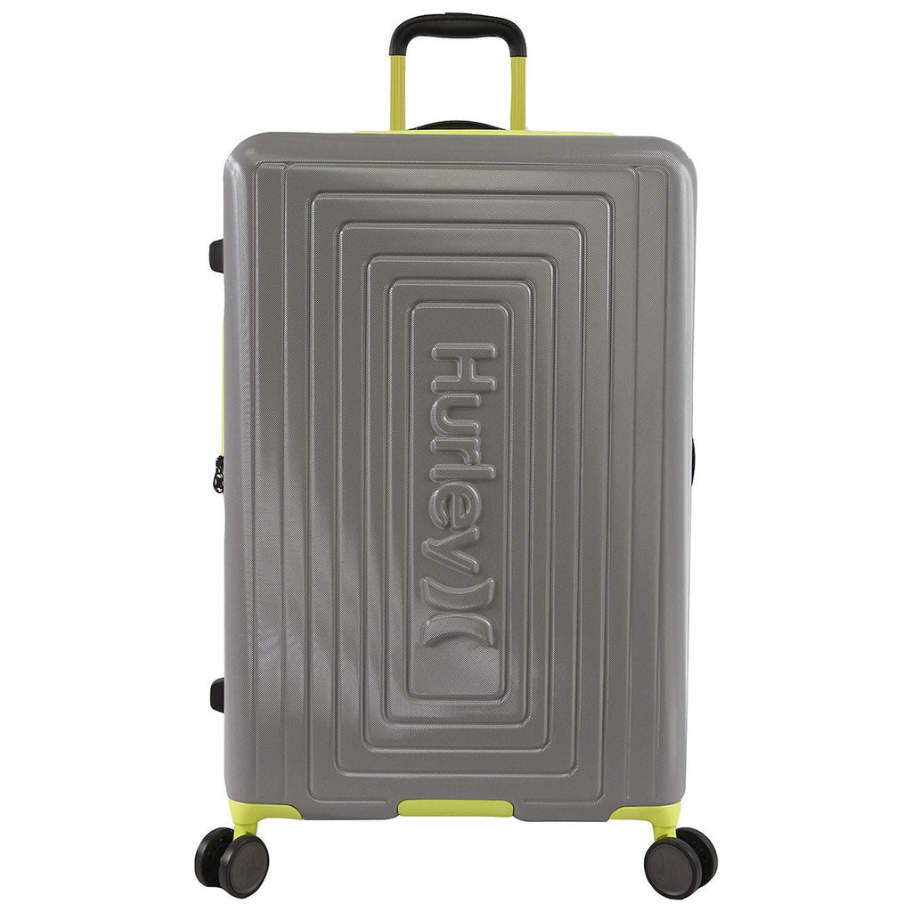 Hurley Suki Hardside Spinner Luggage Light Gray Neon 29