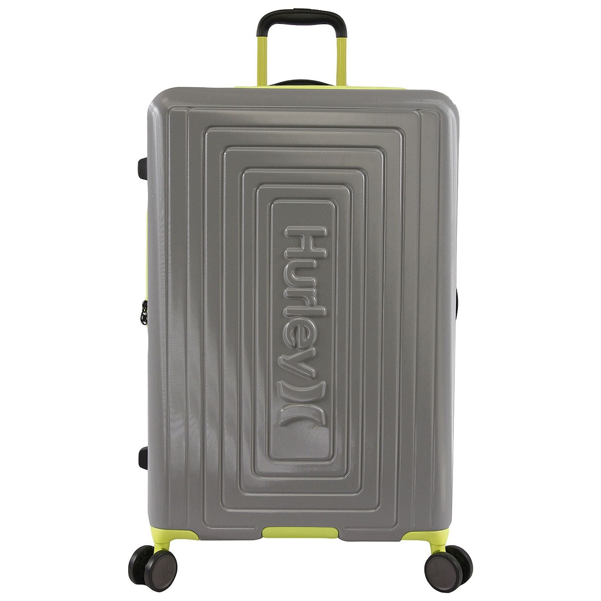 Hurley Suki Hardside Spinner Luggage Light Gray Neon 29