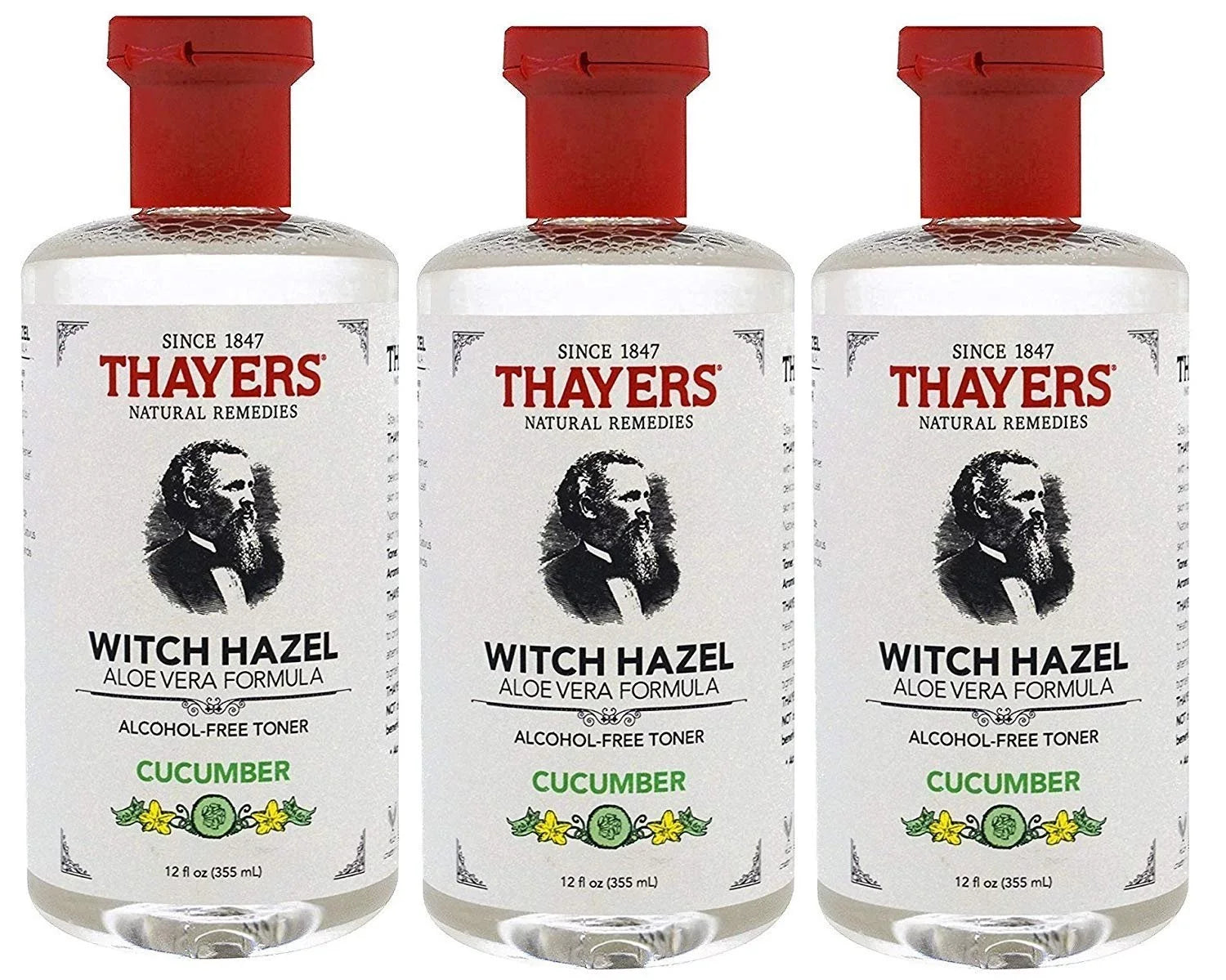 3 Pack - Thayers Witch Hazel Aloe Vera Toner, Lavender, 12 fl oz