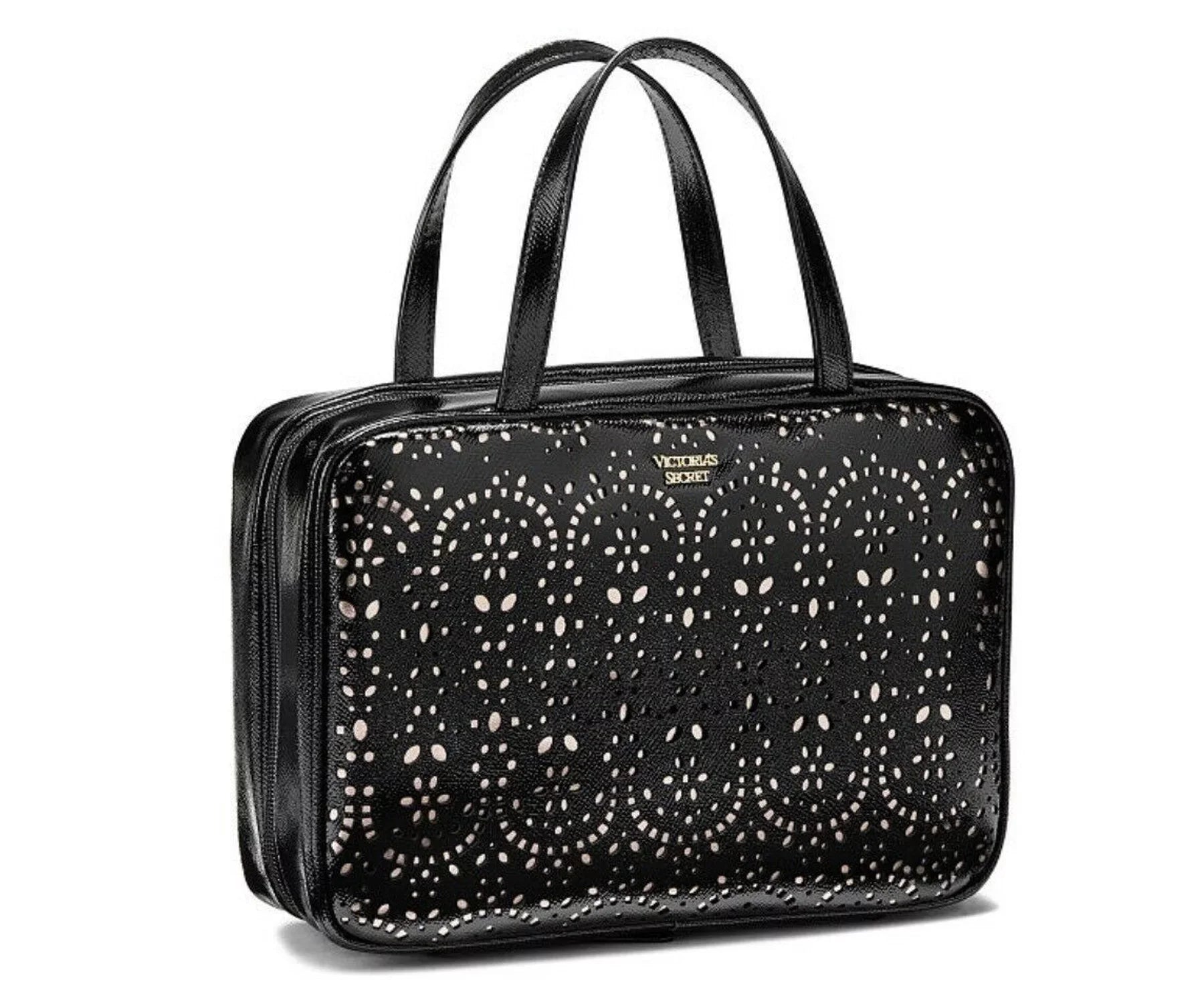 Victoria's Secret Petal Laser Cut Jetsetter Make up Cosmetic Bag Hanging Travel Case