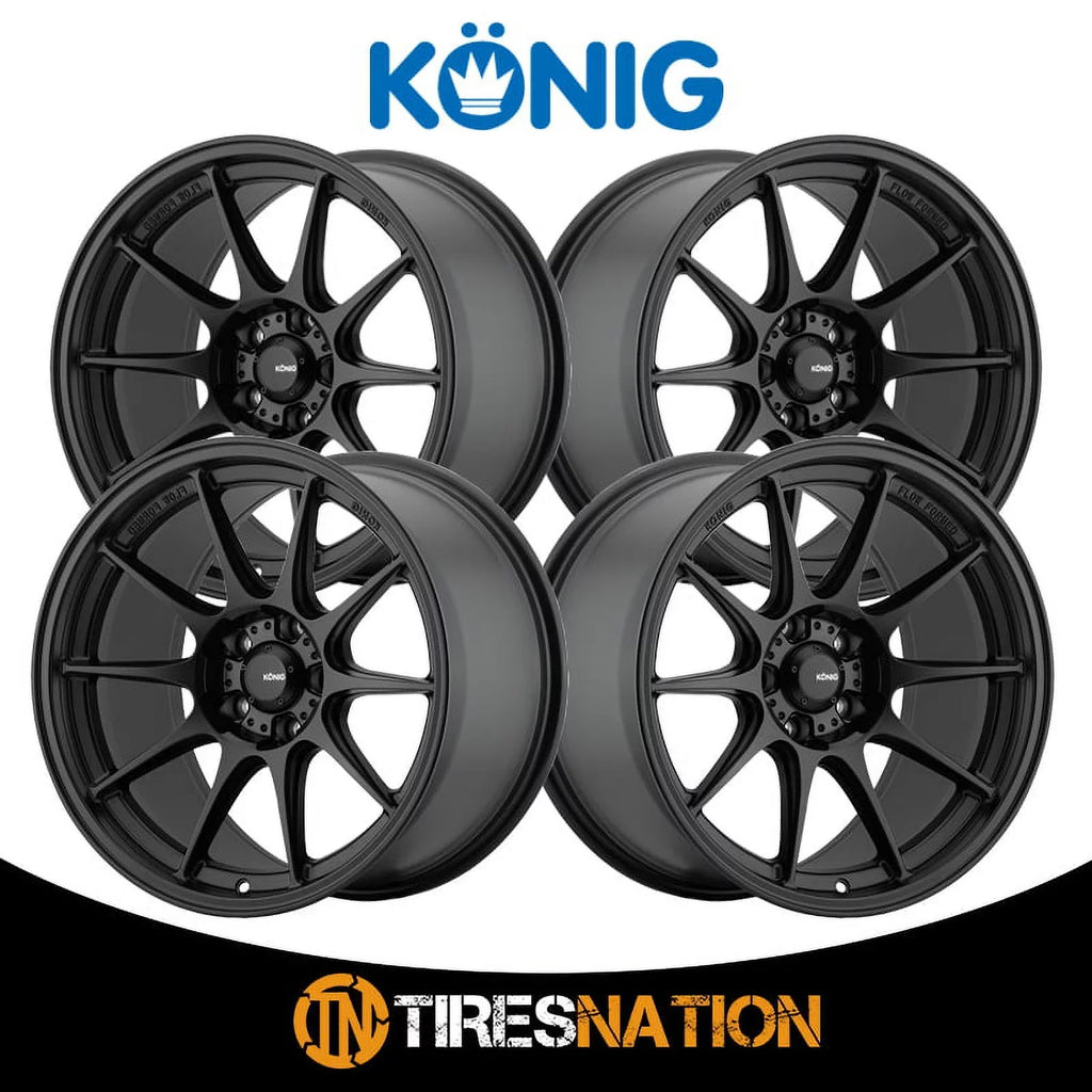 Konig 57B Dekagram 17x9 5x100 +40et Semi-Matte Black Wheel