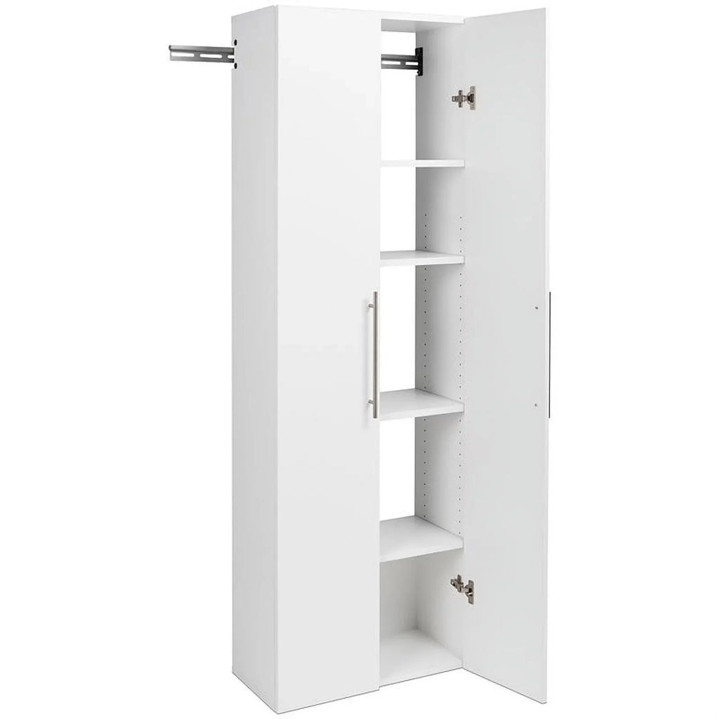 Pemberly Row 3 Piece 72" Large Wall Mounted Garage Cabinet Set in White