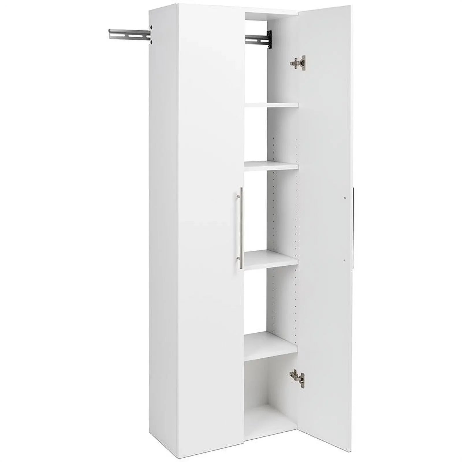 Pemberly Row 3 Piece 72" Large Wall Mounted Garage Cabinet Set in White