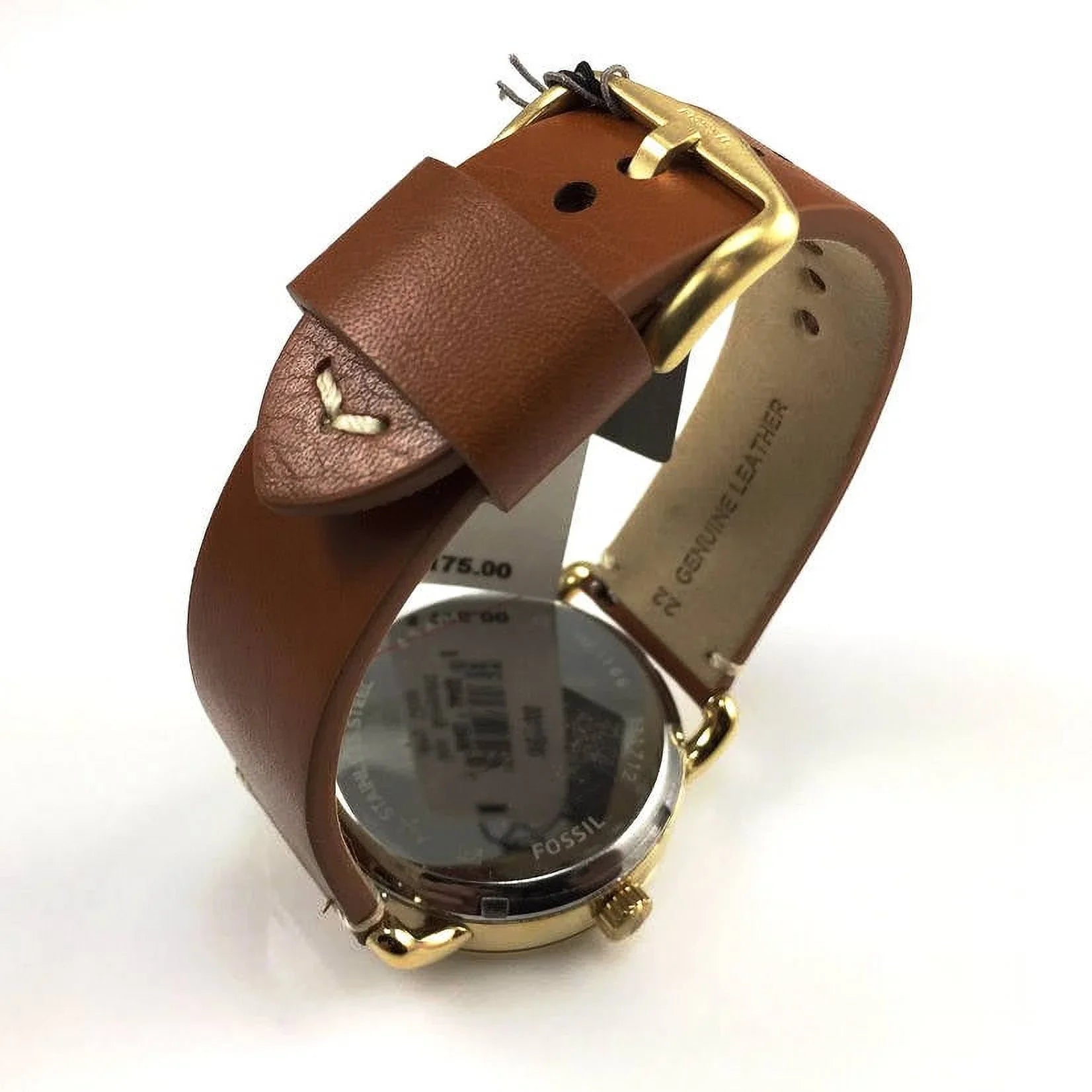 Fossil Men's The Commuter Twist  Gold Leather Japanese Quartz Fashion Watch