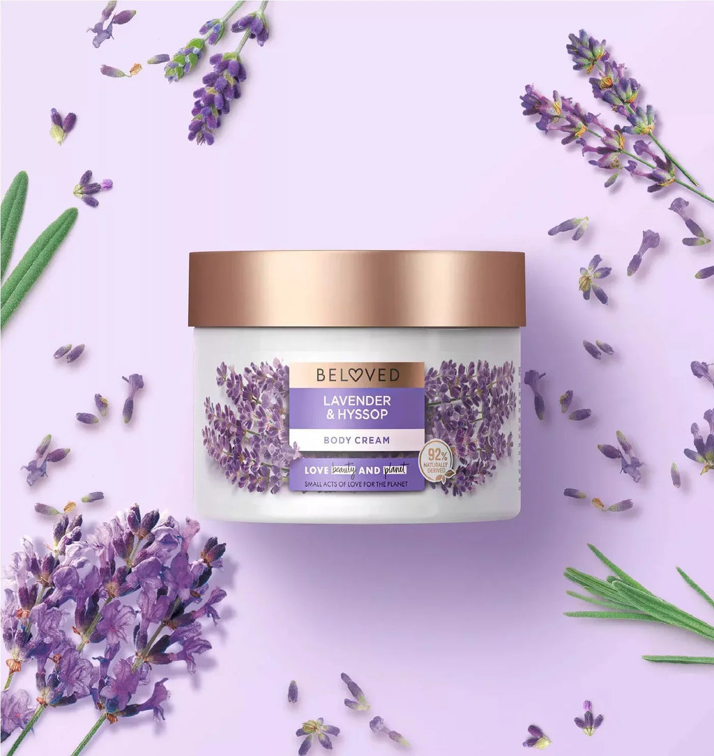Beloved Lavender & Hyssop Body Cream Lotion - 10 oz Jar x 2 (20 Total Ounces)