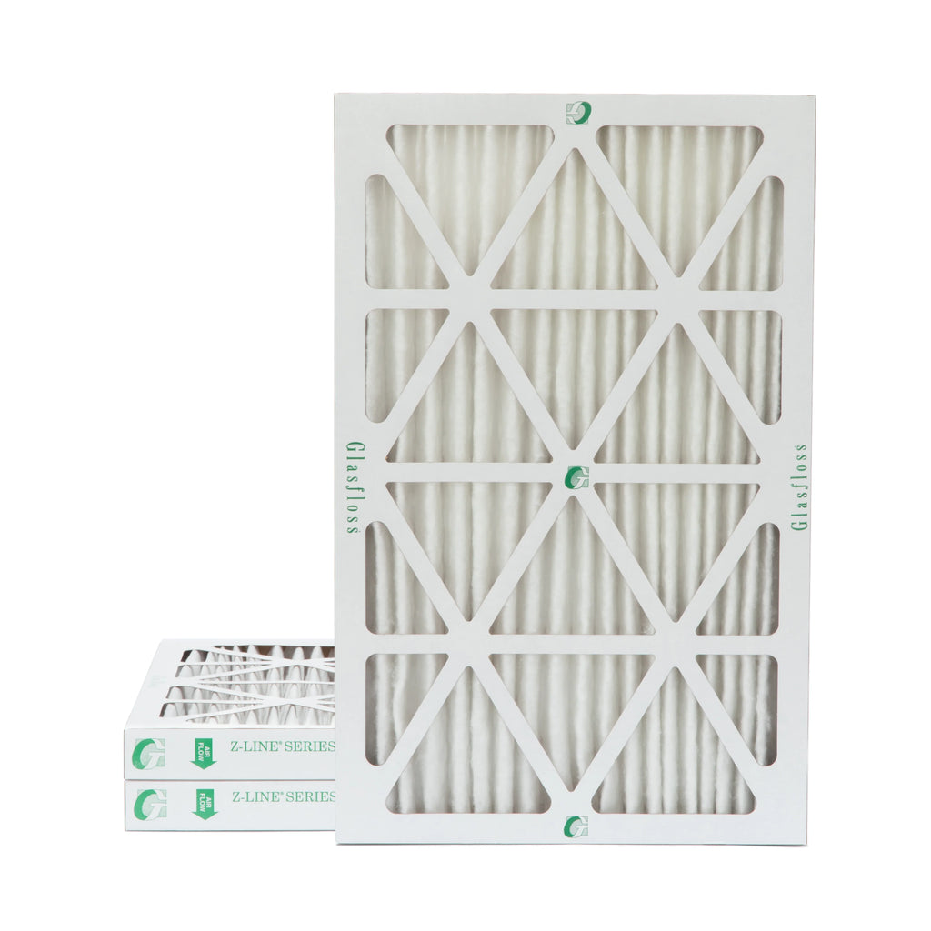 3 Pack of 16x25x2  10 Pleated 2" Inch Air Filters by Glasfloss. Actual Size: 15-1/2 x 24-1/2 x 1-3/4
