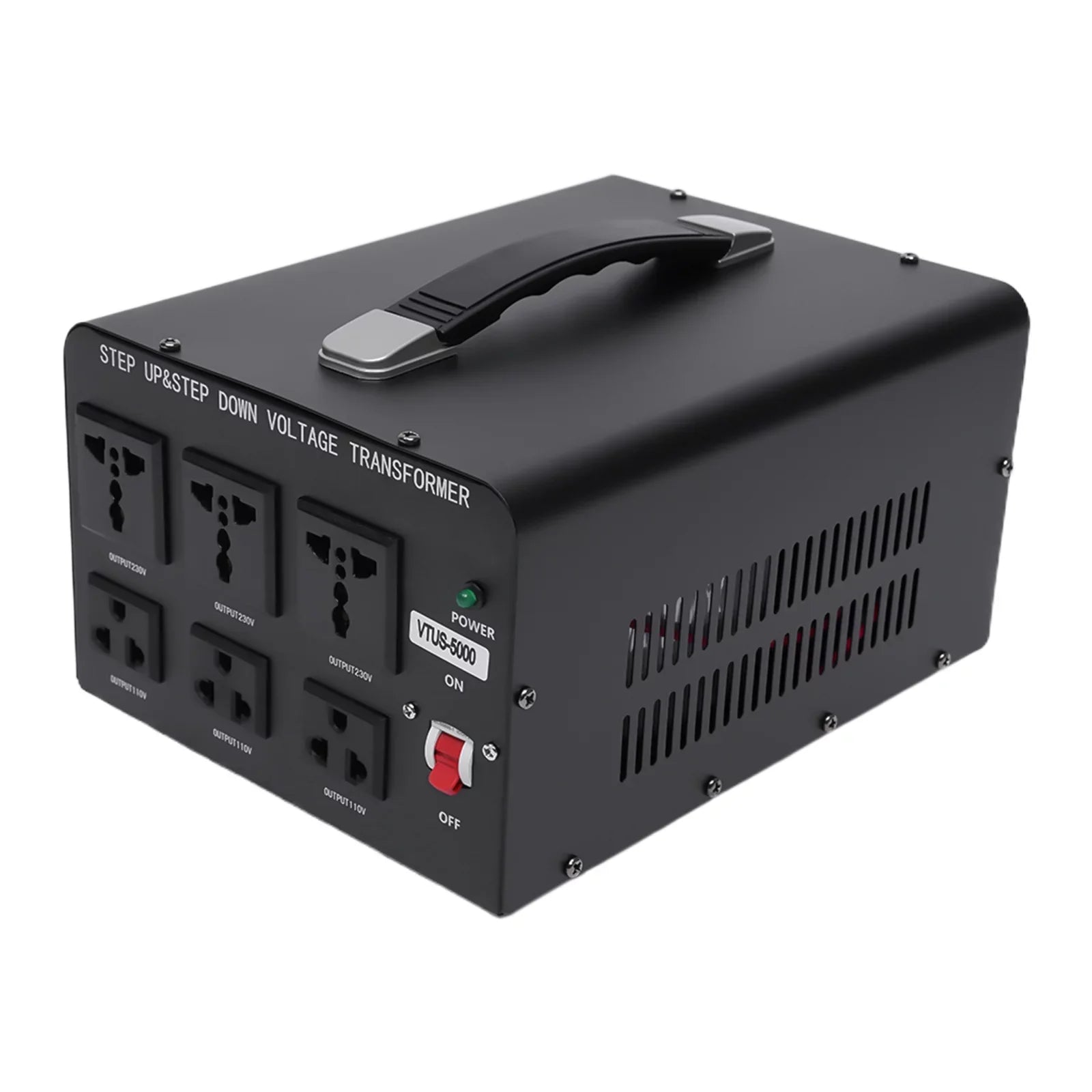 Loyalheartdy 5000 Watt Peak Voltage Converter Transformer Heavy Duty Step Up/Down Convert 110V to 220V / 220V to 110V Electric Power Voltage Converter