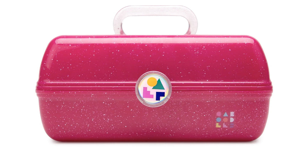 Caboodles On-The-Go Girl Makeup Box, Deep Pink Sparkle