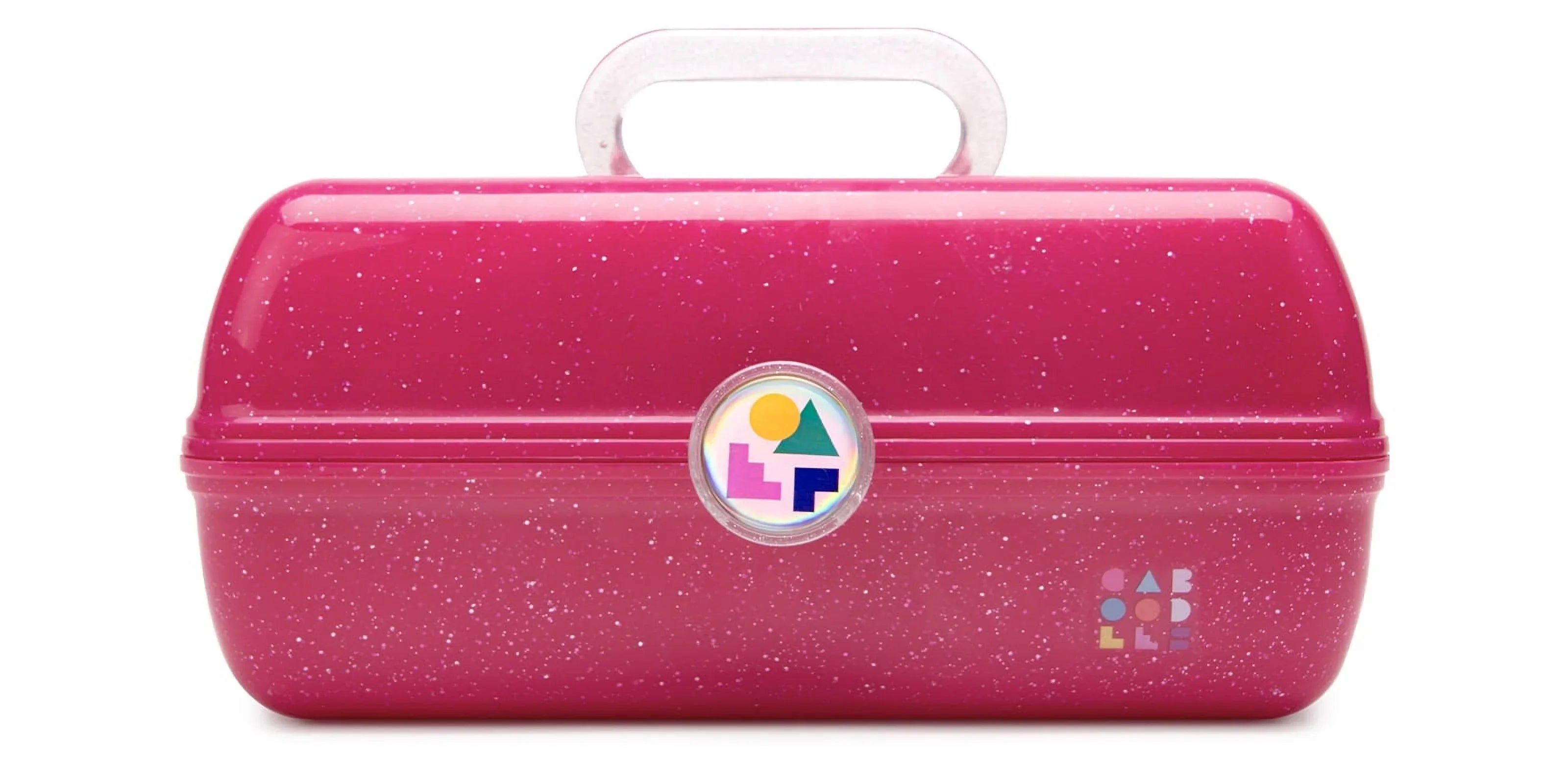 Caboodles On-The-Go Girl Makeup Box, Deep Pink Sparkle