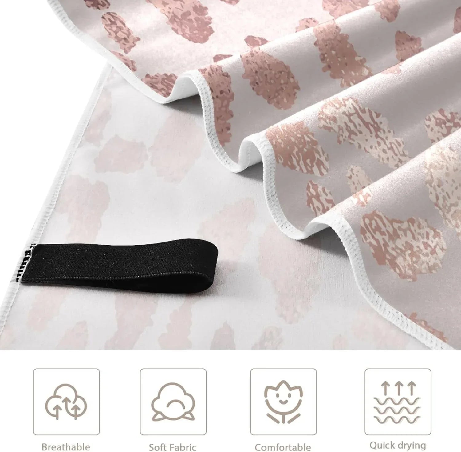 Bestwell Leopard Beach Towel Oversized Towel Blanket, Thin Lightweight Microfiber Sand Free Quick Dry Towel, 30”” Multipurpose Pool Bath Yoga Swim Shower Towel
