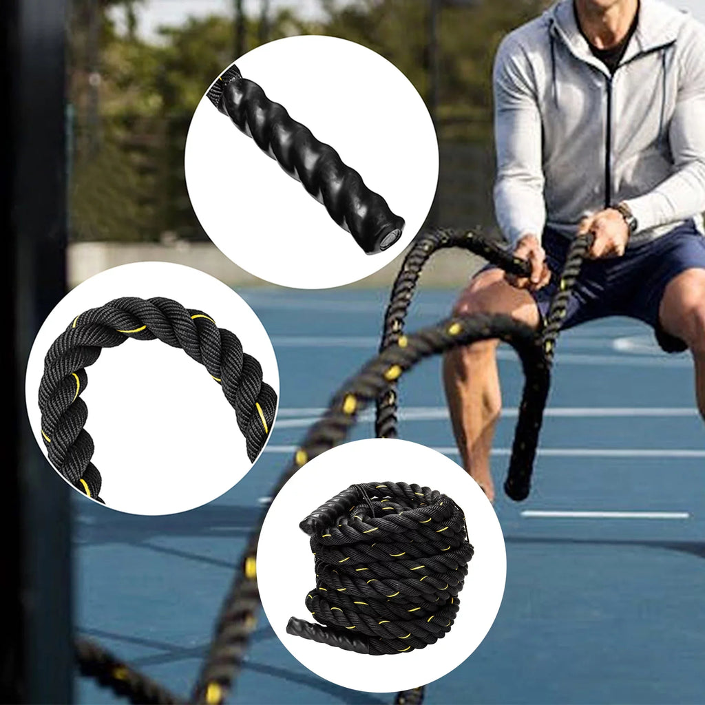 Battle Rope,Basics Exercise Rop,Skipping Rope Workout Battle Ropes for Men Women Total Body Workouts Power Training Improve Strength Building Muscle