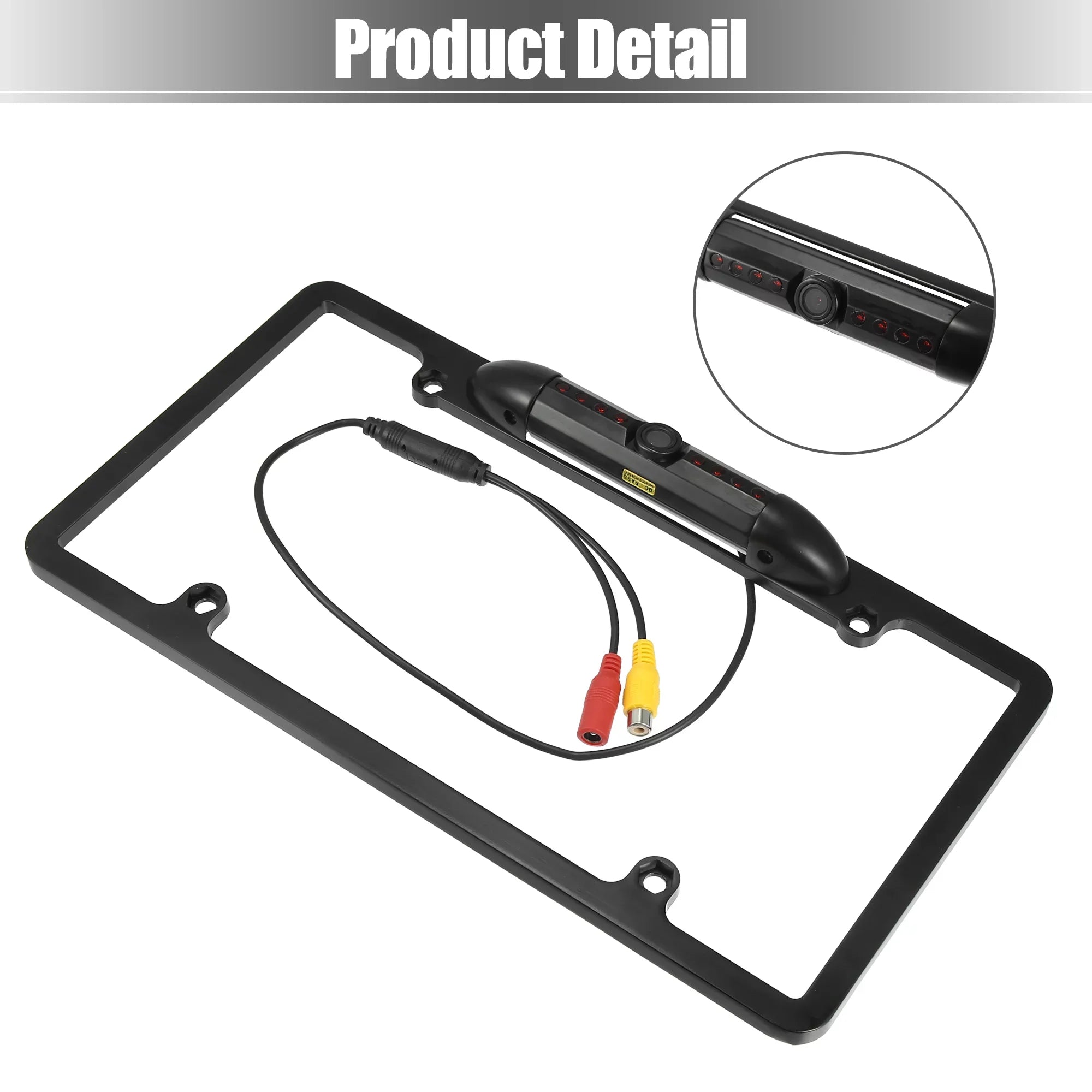 12V 480P Universal Wide Angle Backup License Plate Backup Camera Vision Rear View Camera for Car  Waterproof