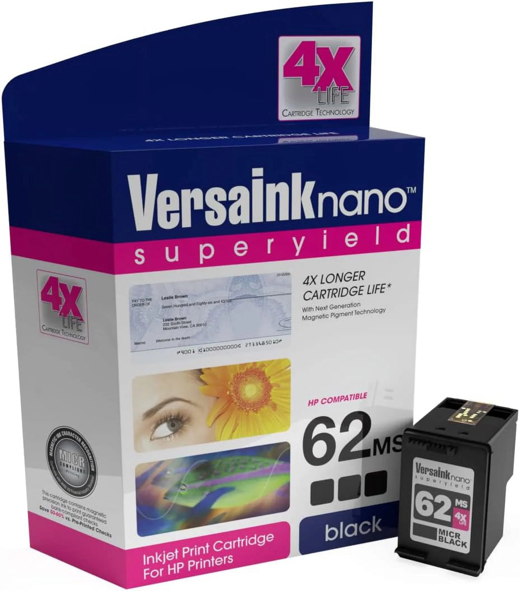 VersaInk-nano  62MS Black()  62CS Color Cartridges - 4X Life
