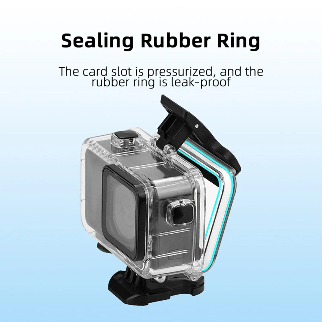 Stainless Steel Transparent Case Waterproof Diving Camera Case for  Action 3 4