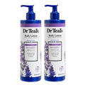 Dr. Teal's Body Lotion - Moisture Plus - Soothing Lavender Essential Oil, 36 Fl Oz (Two 18 Fl Oz Bottles)
