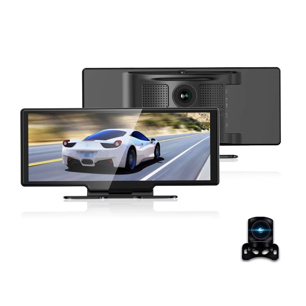 4K  Dash Front & Rear Driving Recorder 10.26 Inch Touchscreen, WiFi, -Sensing, Loop Recording, Hands-Free Calling Reliable Dash Camera for Carplay Android Auto