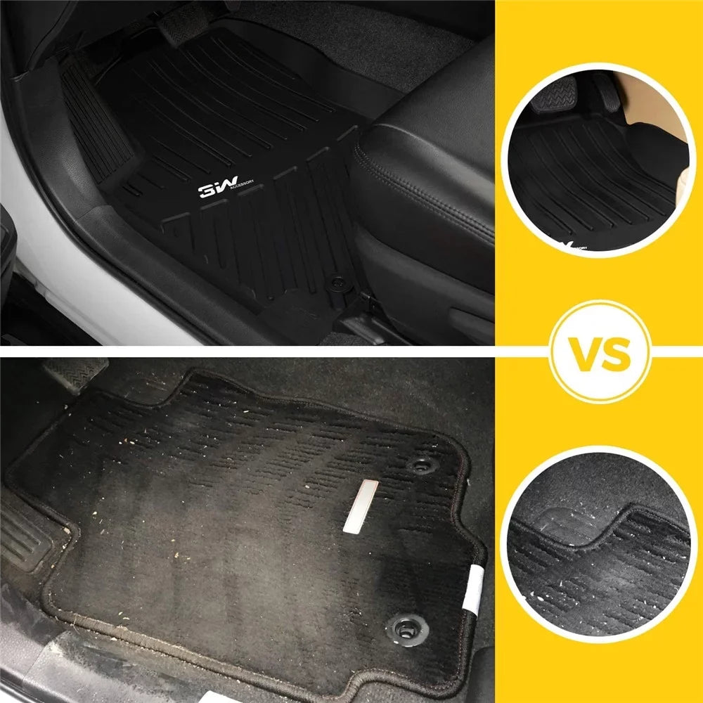 3W Cargo Liner for Jeep Wrangler  2018 2019 2020 2021 with subwoofer All Weather Trunk Mat for  Unlimited 4-Door (Not for ), Black