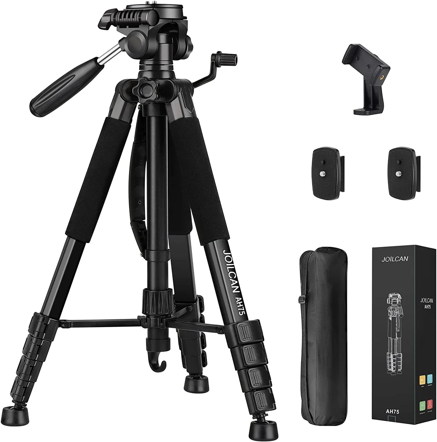 Tripod Camera Tripods, 74" Tripod for Camera Cell Phone Video Photography, Heavy Duty Tall Camera Stand Tripod,