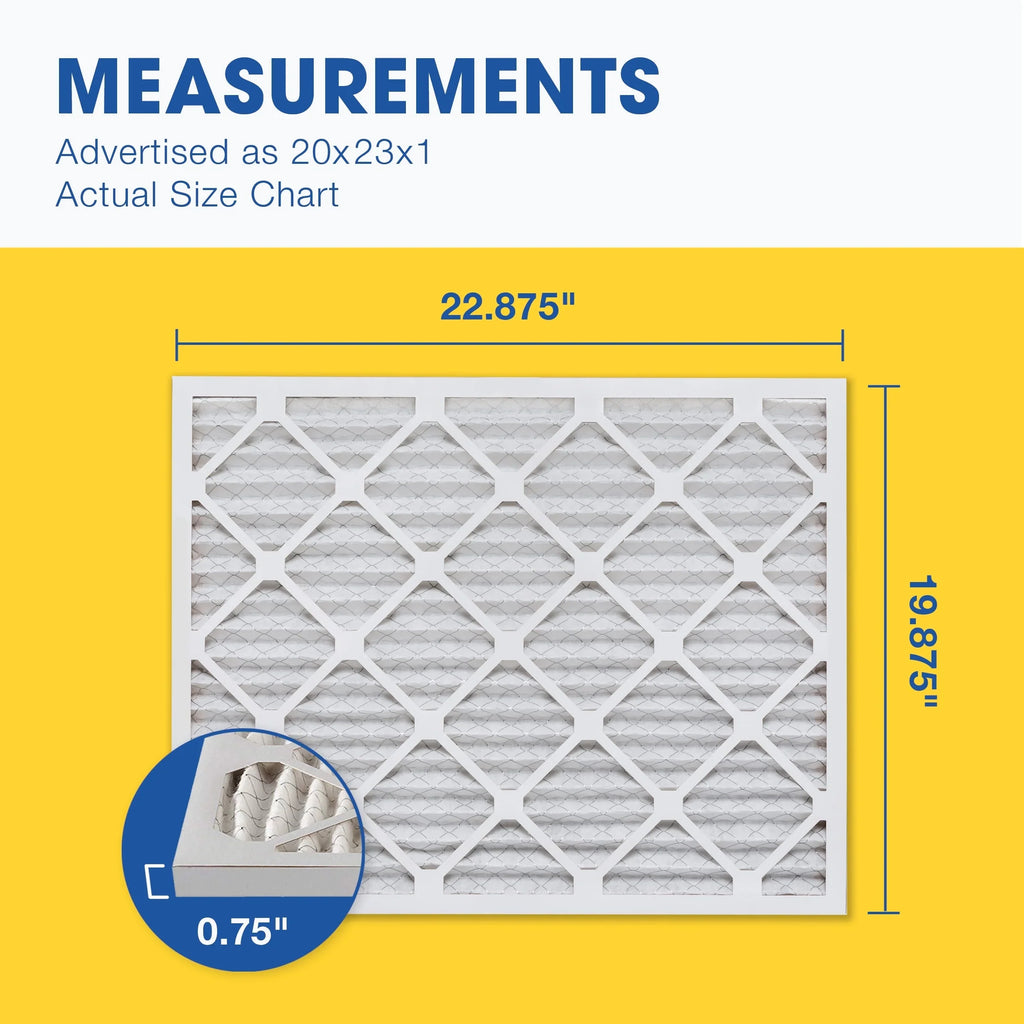 Aerostar 20x23x1  13 Pleated Air Filter,  Furnace Air Filter, 6 Pack