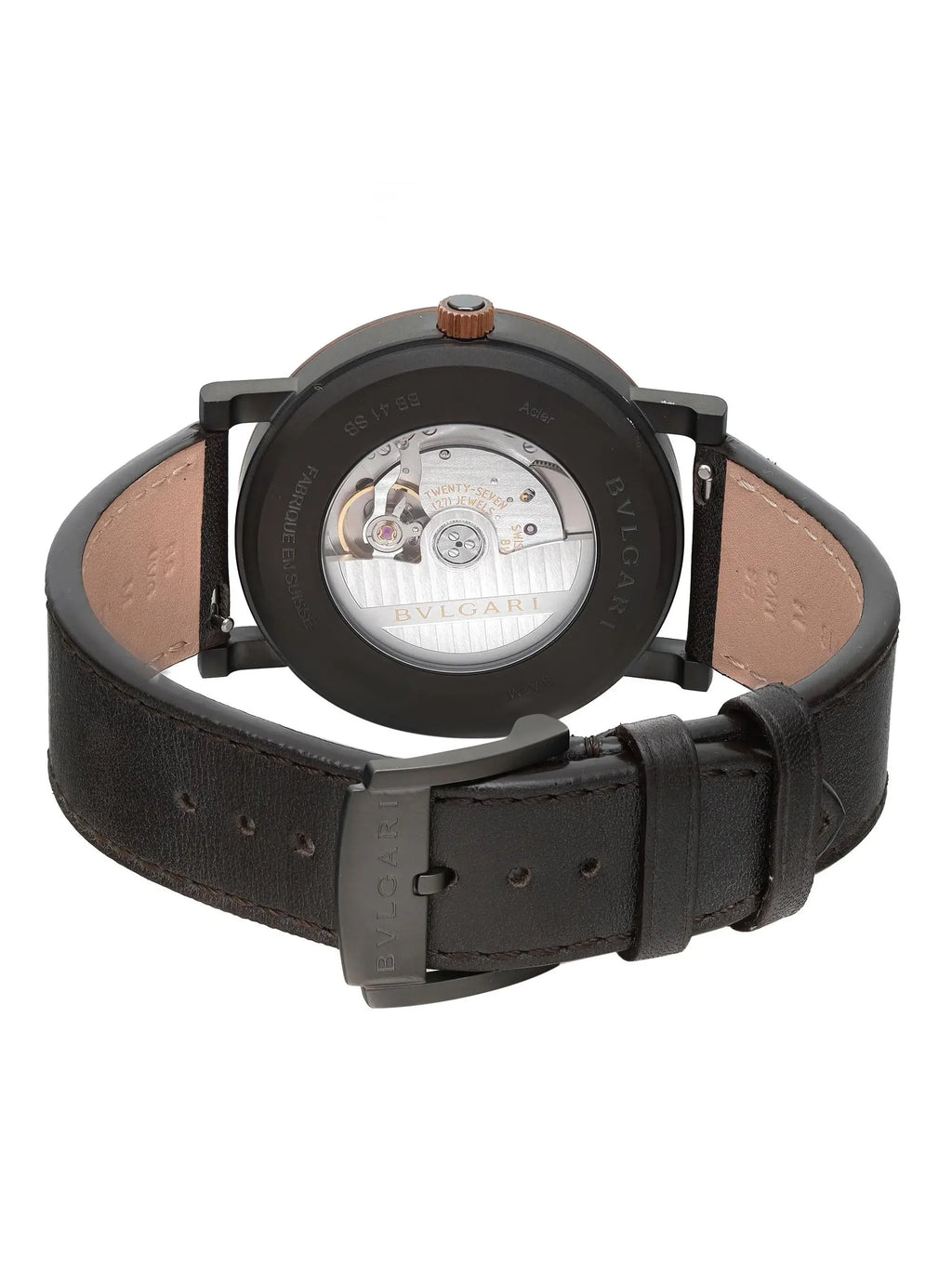 New Bvlgari Solotempo 41mm Steel Bronze Black Dial Automatic Men Watch 102931