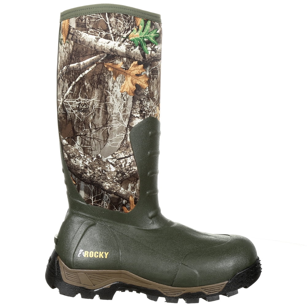 Rocky  Mens Sport Pro 16 Inch Rubber Insulated Waterproof Outdoor  Casual Boots   Mid Calf