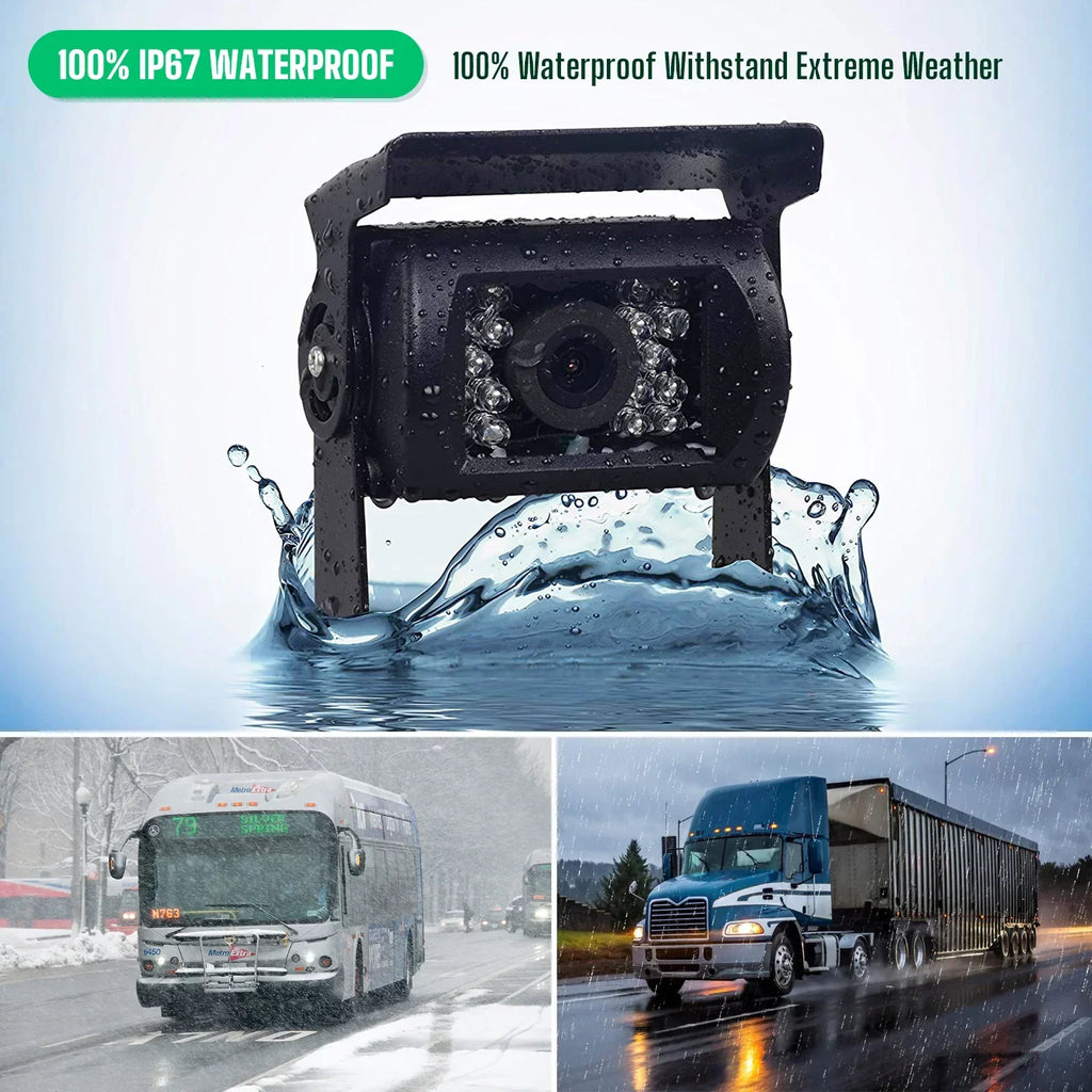 Backup Camera Kit, 7’’  Rear View Monitor with  Waterproof Night Vision Back up Rearview Reverse Cam with  Night Vision for Vans, Trucks, Camping Cars, RVs