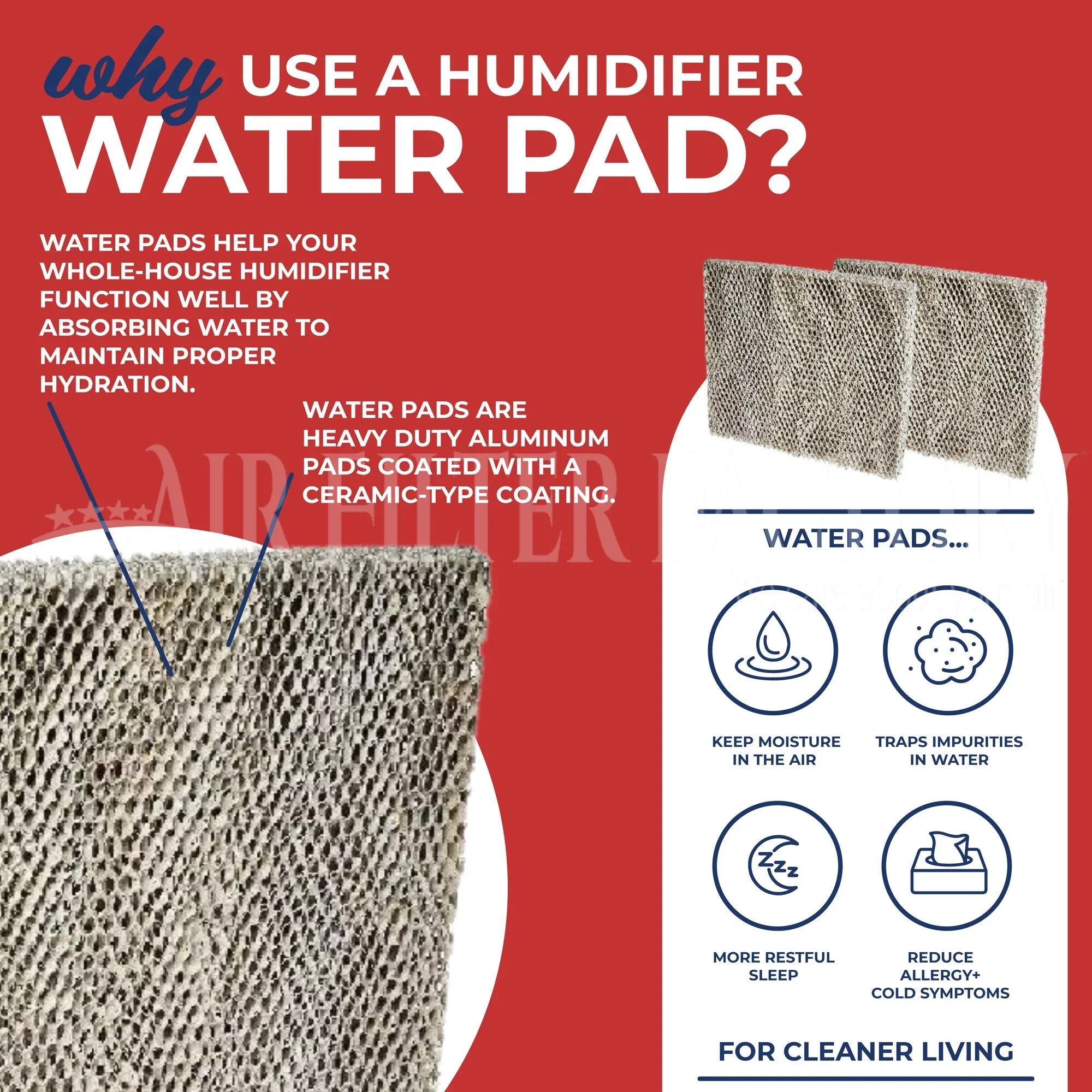 2-Pack Air Filter Factory Compatible with Honeywell , ,  Humidifier Filter
