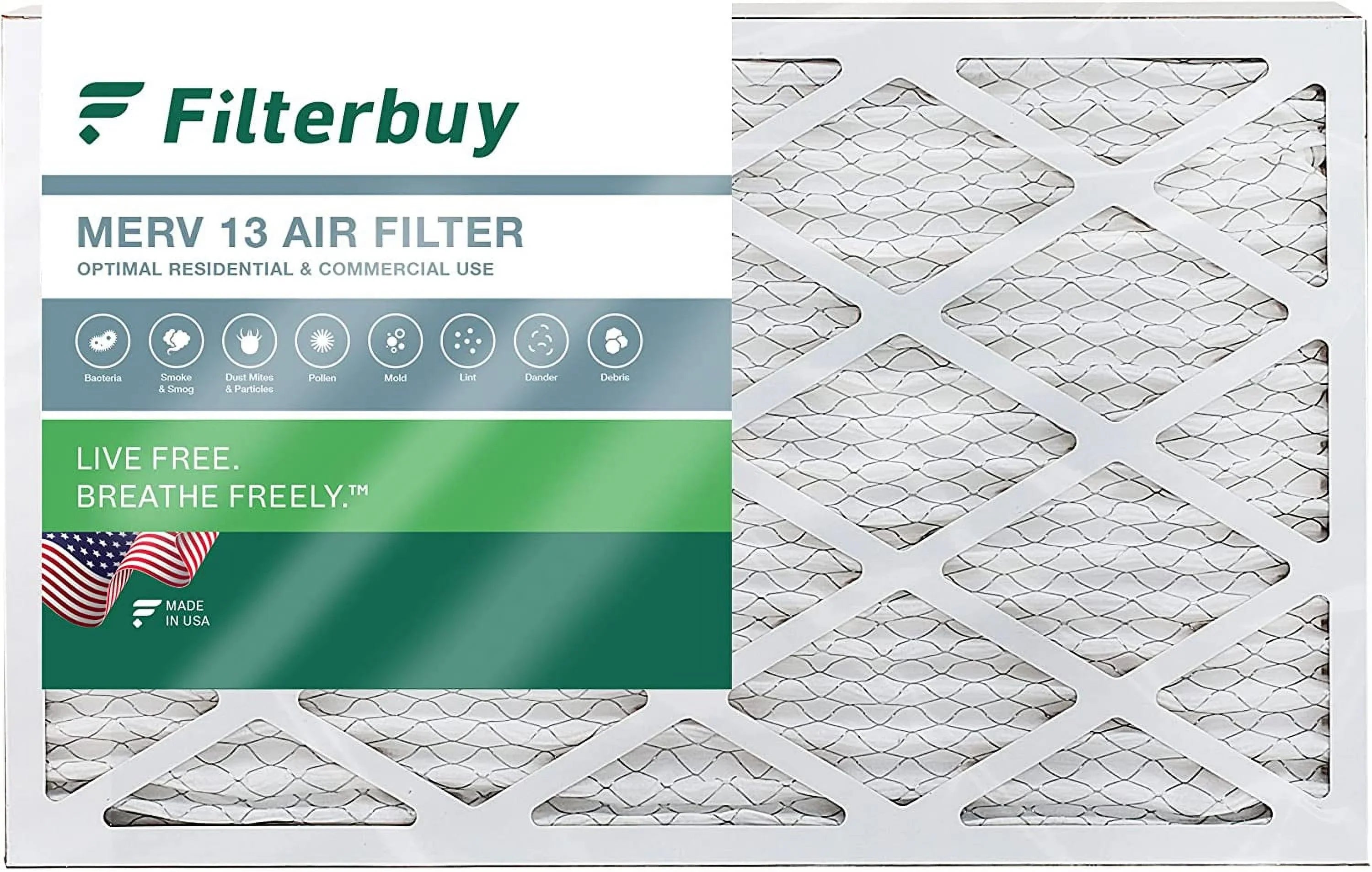 Filterbuy 16x24x4  13 Pleated   Furnace Air Filters (1-Pack)